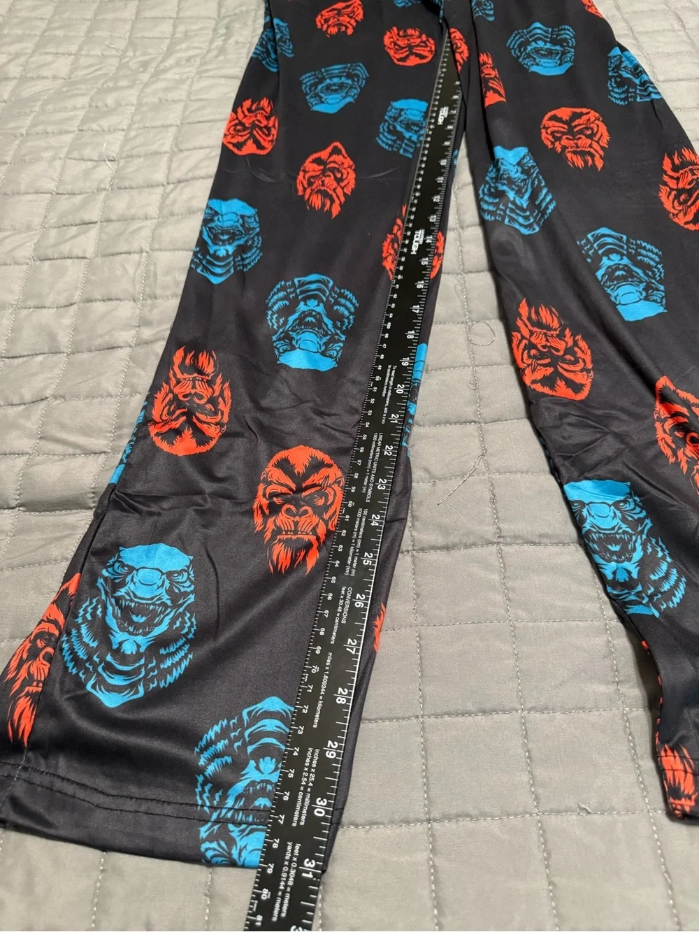 Godzilla Vs Kong Faces Collage Sleep Lounge Pants Pajamas Size M Pj’s